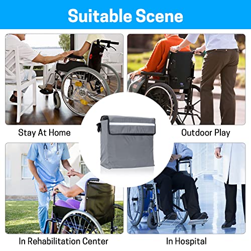 Swisselite Wheelchair Bag,Wheelchair Backpack Bag,Wheel Chair Storage Tote Accessory-Large Capacity With Reflective Stripe For Walker Rollator Wheelchair Transport Chair #TOP5
