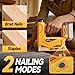 3/8” Electric Staple Gun for De-Walt 20V Battery, 2-in-1 Cordless Brad Nailer & Electric Nail Gun, 1000 Nails and Staples(Max 14mm), Impact Force Adjustment, Cordless Staple Gun for DIY(Tool Only)