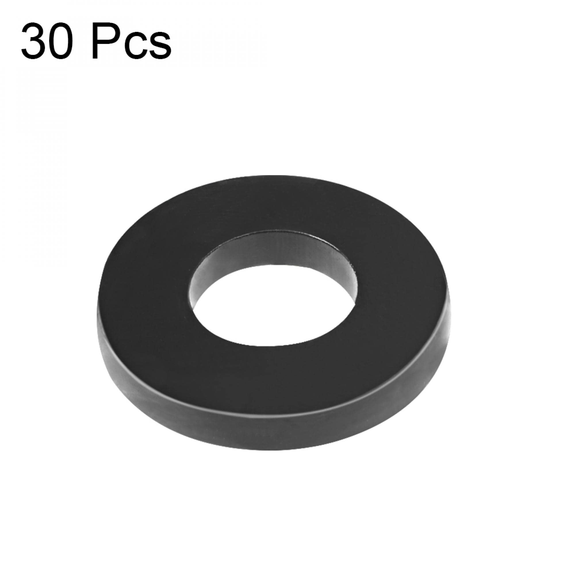 1" ID X 2" OD X 1/4" Thick Black Flat Rubber Washers 1/4