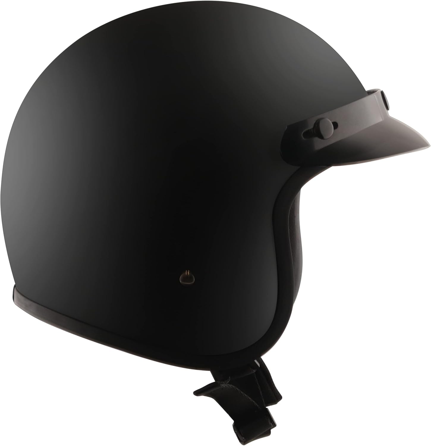 Detour Helmets D.O.T. Flat Black 3/4 Lightweight Helmet for Motorcycle Riders with Removeable Visor