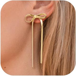 Trendy 18K Gold Plated Bow Dangle Earrings for Wom - Expert Review | Wild Nature Journey