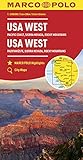  Etats-Unis ouest: Côte Pacifique, Sierra Nevada, Rocky mountains (Marco Polo Maps)