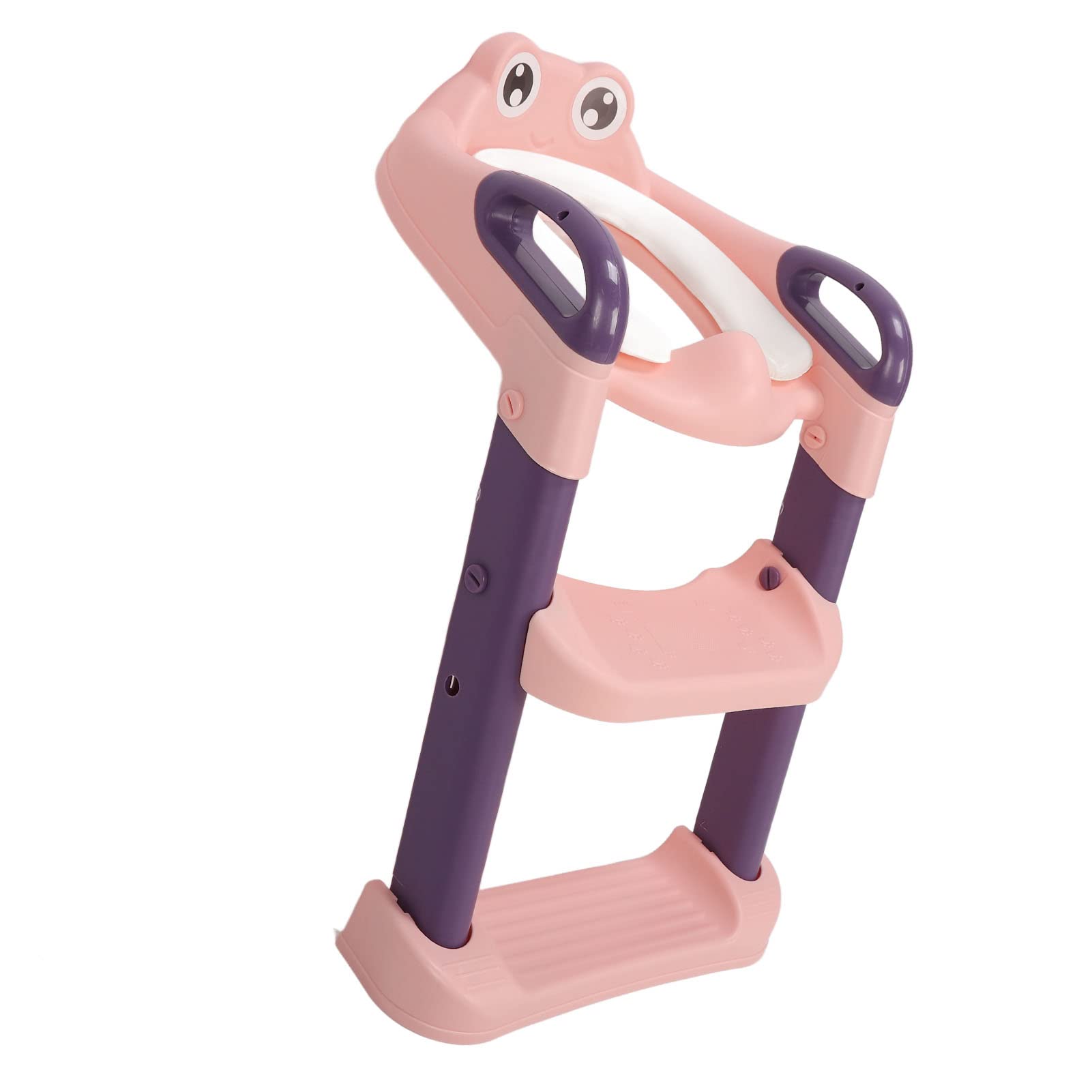 Asiento de Entrenamiento para Ir Al Baño para Niños, PVC Plegable que Evita Resbalones Asiento de Entrenamiento para Ir Al Baño para Niños con Escalera y Taburete Entrenamiento