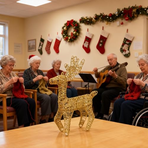 Renne illuminé Noël robuste résistant humidité hiver