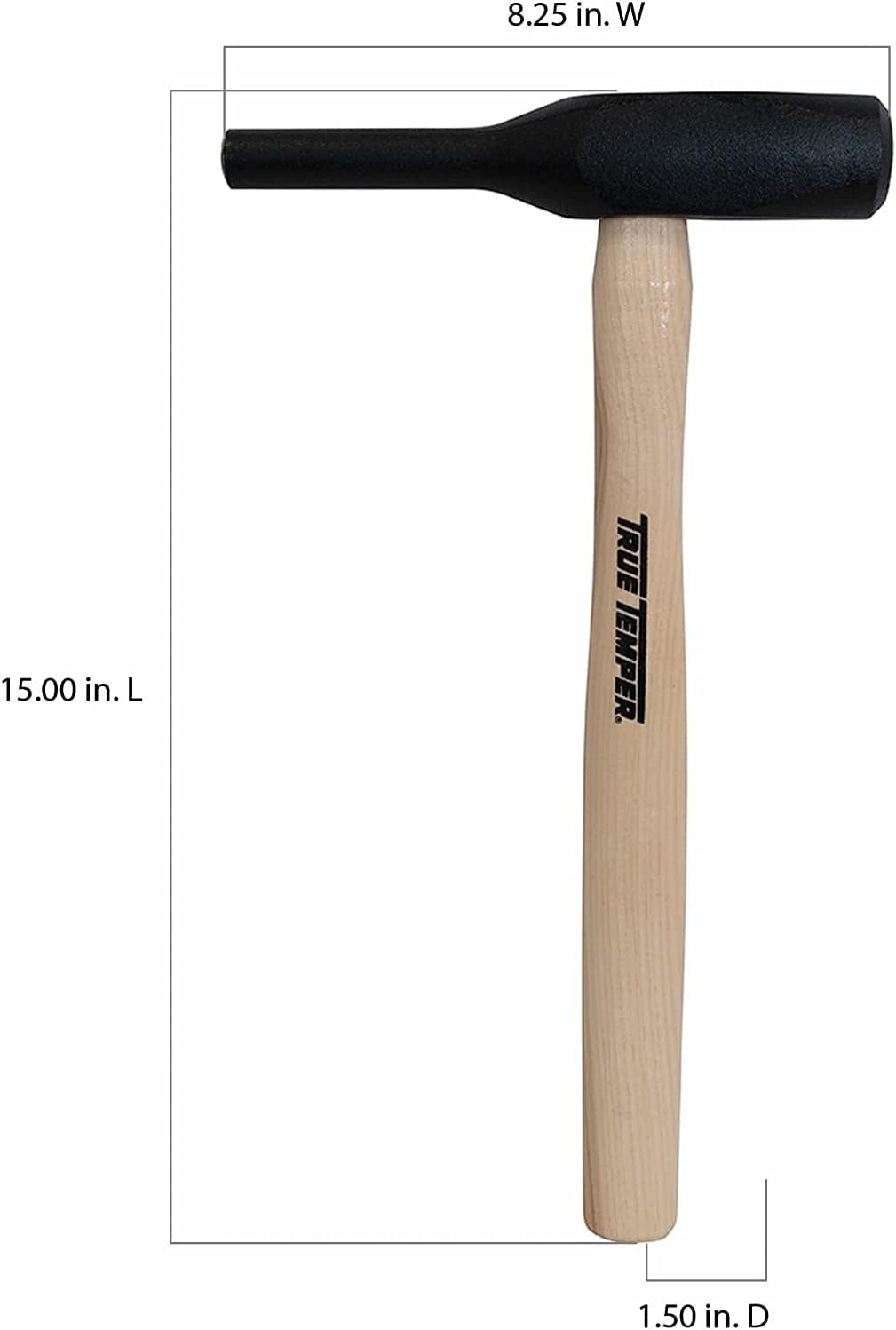 Toughstrike Back-Out Punch Hammer, 7/8 in dia x 15 in L, 14 in American Hickory Handle