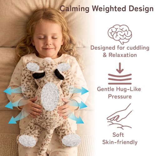 Image of Niuniu Daddy 20 inch | 3.3 Pound Weighted Snow Leopard Stuffed Animal Plushie for Adults & Kids, Large Weighted Lap Pillow for Comfort, Soft Sensory Stuffy Toy as Gift for Birthday