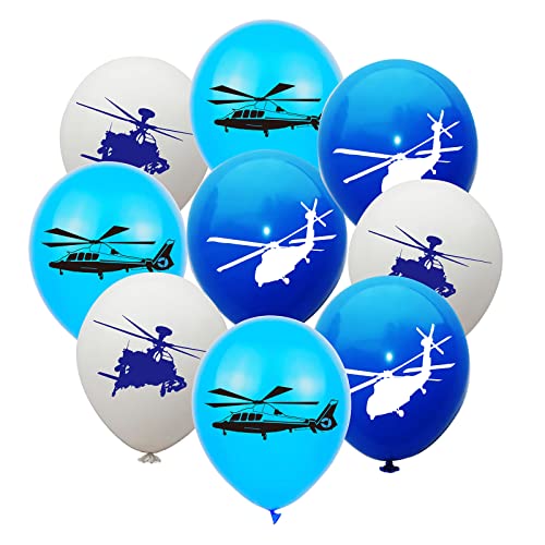 Helicopter Birthday Party Supplies Helicopter Party Decorations Airplane Themed Party Supplies Includes Balloons Birthday Banner, Spirals, Cake Cupcake Toppers For Helicopter Aviator Aviation Party #TOP4