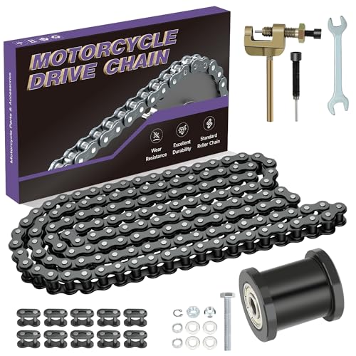 CILOYU #35 Chain 140 Links Mini Bike Chain Tensioner Replacement for Coleman CT100U CC100X Baja Doodle Bug DB30 Predator 79cc 97cc 100cc Motovox MBX10 MBX11 Mega Moto MM-B80 Mini Bike Go Kart Parts