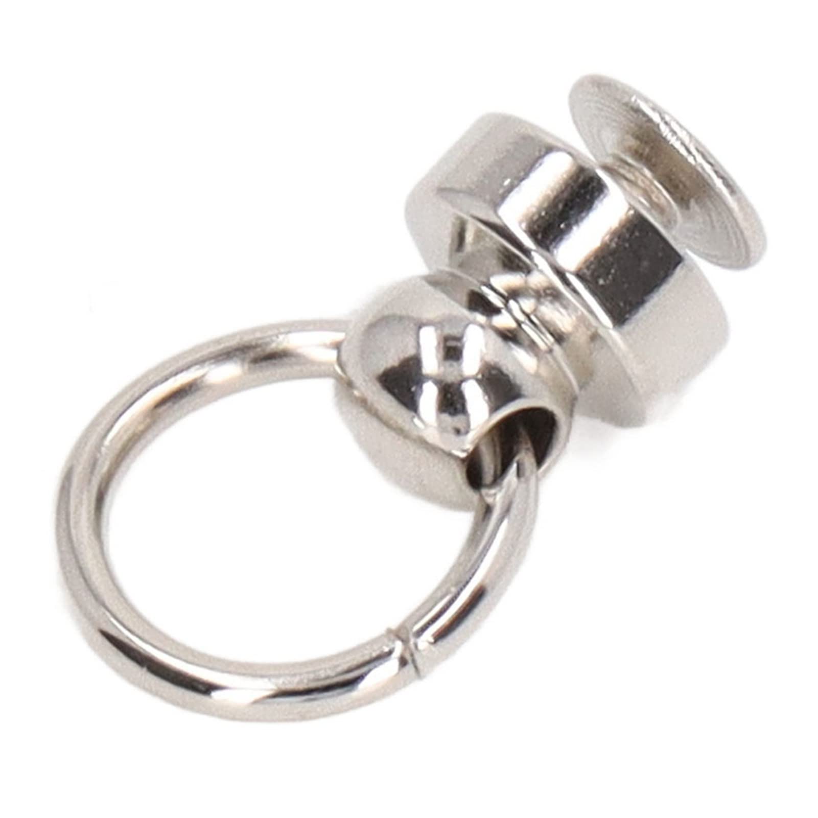Remaches de Latón, 200 Juegos de Tachuelas de Bola de Monedero de 9 mm Remaches de Botón de Anillo de Tiro Grande para DIY Ropa Bolsas Zapatos Artesanía de Cuero, Plata (Plata)