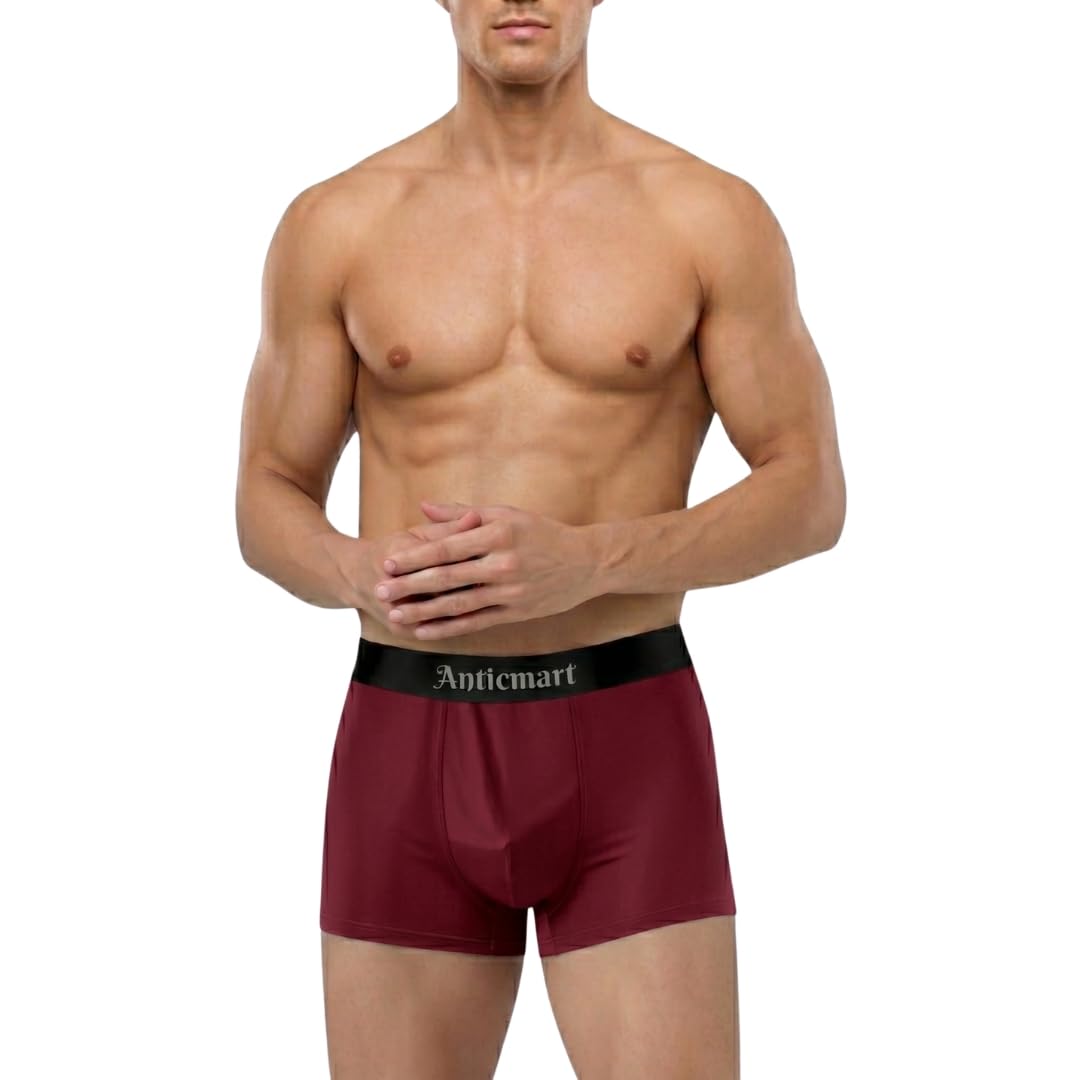 Men's Boxer Trunks Soft Stretch Underwear with Supportive Pouch-picture-25