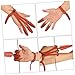 Totority Three Finger Guard Accessories for Recurve Finger Tabs Recurve Glove Adult Fingers Three Finger Grips Protector Protective Finger Tabs Large Coffee