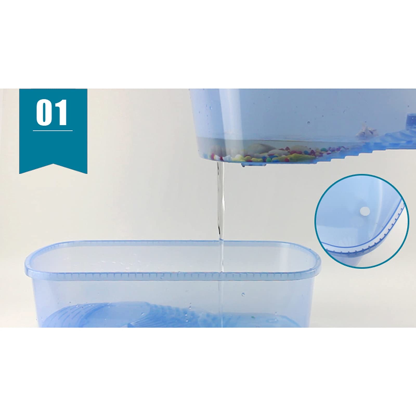 Serbatoio di tartaruga Serbatoio tartaruga con tavola di essiccazione Allevamento Allevamento Speciale serbatoio di pesce Brasile Tortoise Box Allevamento Turtle Box Villa Allevamento Bacino Piccola G