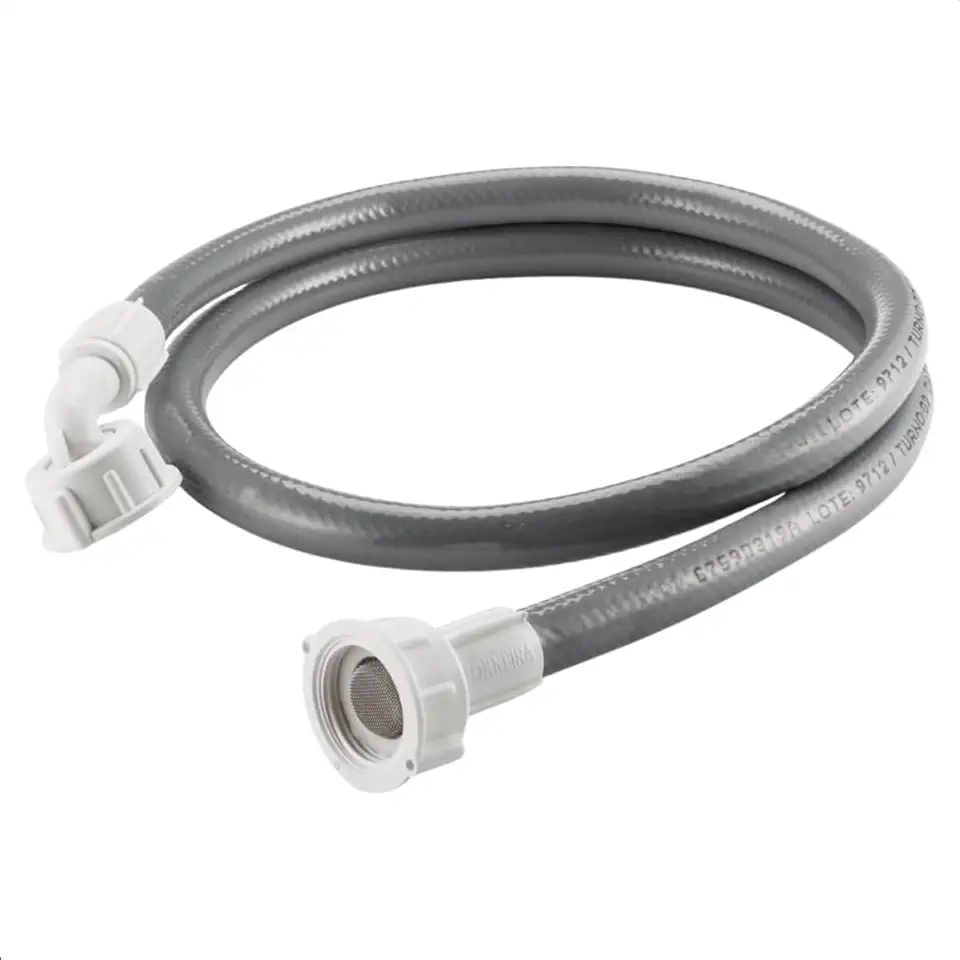 Mangueira de Entrada 5 Metros com Filtro – Para Máquina de Lavar Brastemp, Electrolux, Consul, Tanquinho e Lava Louças - Diametro 3,8"