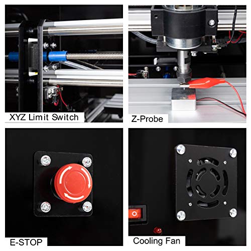 Desktop CNC Router Machine 3018-SE with Enclosure, 300x180mm 3-Axis Milling Machine for Wood Acrylic Plastics Metal Resin Artcraft DIY Design Making