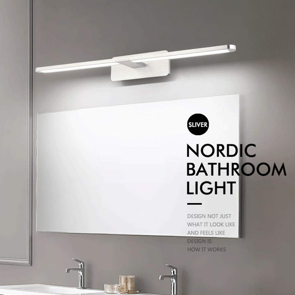 8 W LED-Spiegelleuchte, Aluminium, Badezimmerspiegel-Frontleuchte, Moderne Beleuchtung, Wandlaterne für Spiegel, Schranklampe, Waschraum, Make-up-Spiegellampe, 6000 K [Energieklasse A+]