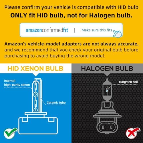 Image of Sinoparcel New D5S HID Headlight Bulb 6000K Cool White 1PC