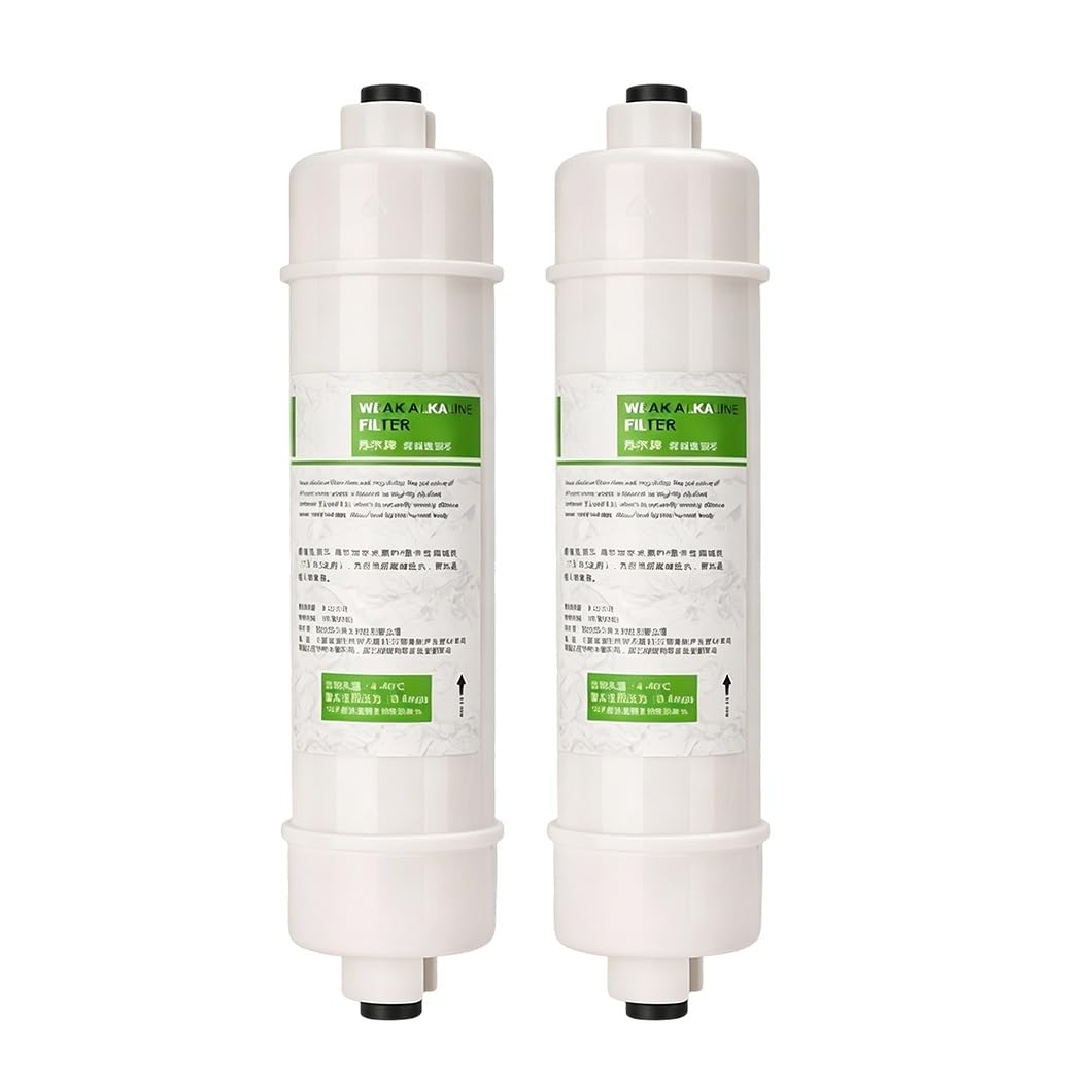2-pakiet, Filtr Remineralizacji, 1/4 "Szybkie Podłączenie Filtra Alkalicznego Do Systemu Osmozy Odwrotnej RO Pod Zlewem, Równowagę PH I Przywrócenie Minerałów, 10-calowy