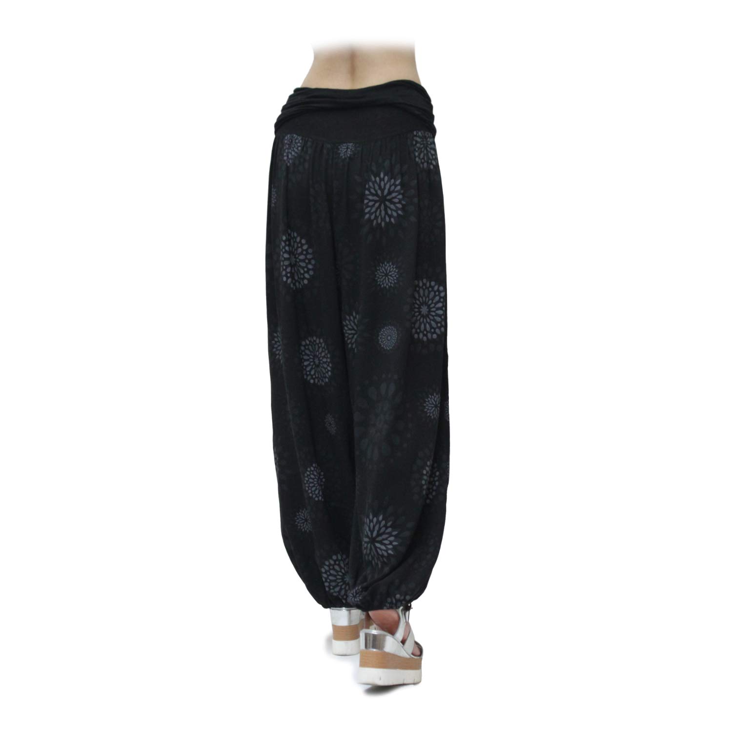 Glamexx24 Pantalón Harems para Mujer - Pantalón Aladino Ligero Hinchado, Saruel, Yoga, Bombacho, Informal de Verano