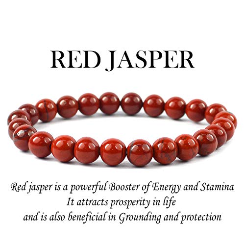 Image of Certified Natural Crystal Stone 8 mm Round Beads Bracelet for Men & Women | Reiki Charged Gemstone Bracelet | Multiple Stone Variants Available