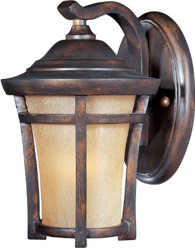 Maxim Balboa Vx 1 Light Outdoor Wall Lantern 9.5 Inch Tall with Copper Oxide Finish and Golden Frost Glass