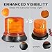 Agrieyes Auto-heating Beacon Light for Snow, Amber LED Safety Warning Lights for Trucks, 8 Modes Flashing Emergency Strobe Lights for Caution Hazard Trailer Plow Postal Car Bus Vehicles Waterproof