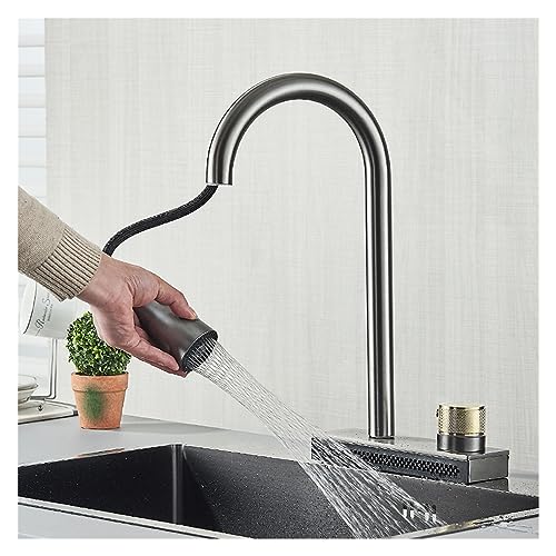 Grifos de cocina gourmet con efecto lluvia para fregaderos modernos 5