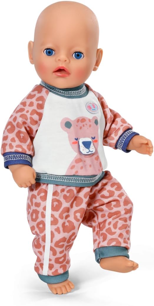 BABY born Tracksuit with Jungle Flap Design, Sweatshirt and Leopard Trousers - High Quality Accessories for Dolls - Clothes Suitable for All 36 cm Dolls