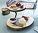 Lipper International Acacia End Grain Wood Round Coasters and Caddy, 7-Piece Set