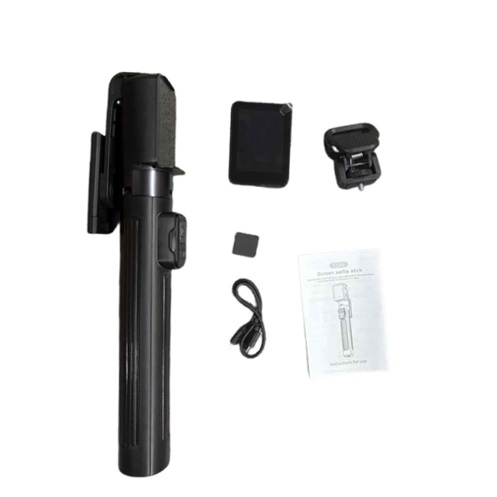 KIMISS Trípode para Selfie Stick Trípode para Teléfono con Monitor Inalámbrico Teléfono Celular con Monitor de Pantalla Soporte Extensible de 67 Pulgadas con Pantalla LED de 2,4