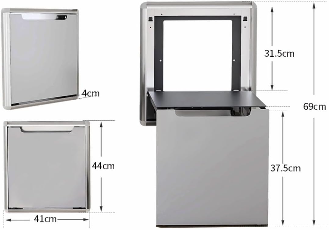 Wall Mounted Foldable Shoe Changing Stool, Space Saving Hidden Wall Seat, Aluminum Alloy Folding Stool for Entryway, Compact Design for Small Spaces