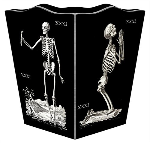 Marye-Kelley WB1592- Skeleton Halloween Decoration Wastepaper Basket