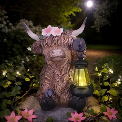 Statues de jardin solaires étanches : décoration extérieure pour pelouse, porche et allée
