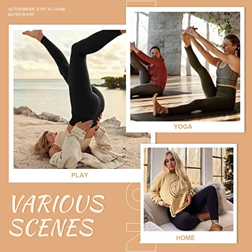 Gayhay 3 Pack Leggings With Pockets For Women - High Waisted Tummy Control Buttery Soft Workout Gym Yoga Pants Black/Black/Black #TOP2