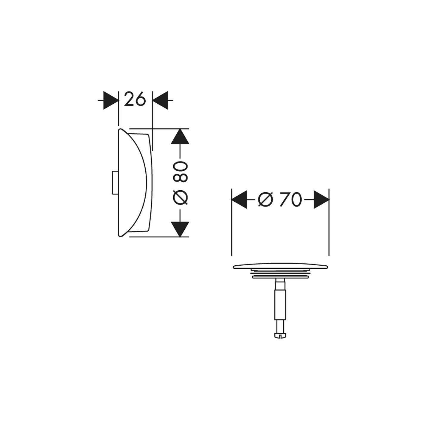 hansgrohe Flexaplus Element zewnętrzny, zestaw odpływ i przelew czarny chrom szczotkowany, 58185340