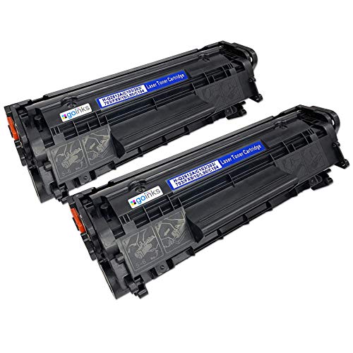 Go Inks Compatible Q2612A Laser Toner Cartridge, 2 Pack replacement for HP LaserJet Printers, 2000 Pages per Toner