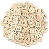 100 Pcs Wooden Spelling Tiles, Replacement Letters Wood Letter Tiles, Tiles for Crafts A-Z Capital Letters for Crafts Wedding Decor Alphabet Coasters & Crossword Game DIY Gift