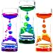 LYPGONE Liquid Motion Bubbler Timer 3 Pack Hourglass Liquid Bubbler Sensory Toys Fidget Toy Children Activity Calm Relaxing Desk Toys Anxiety Toys Autism Toys ADHD