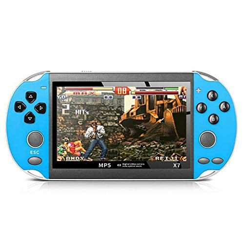 4000+ games 32G ROM X7 PSP console handheld game machine 4.3\\ ps4 Portable Consoles (Blue)