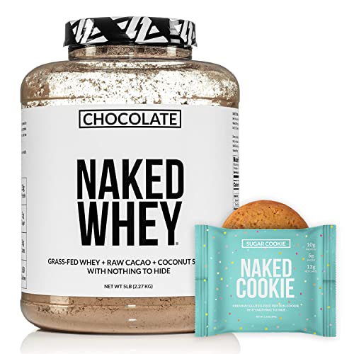 Naked Nutrition Grass Fed Protein Bundle: 5Lb Chocolate Naked Whey And Naked Sugar Cookies 12 Pack #TOP10