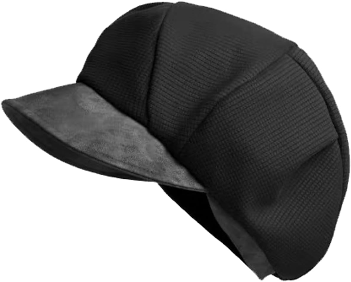 Womens Newsboy Hats Fashion Beret Hat PU Leather Brim Unique Designs