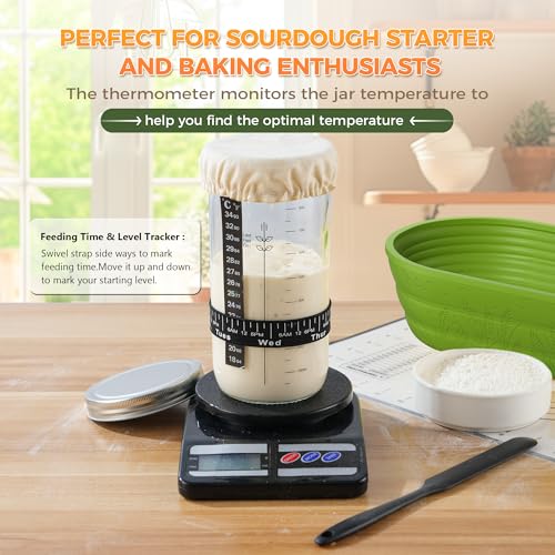 image for BICRET Sourdough Bread Baking Supplies 34 oz Sourdough Starter kit wit