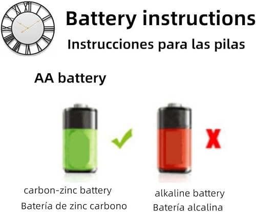 Miniatura 3 de EFEMIR Reloj de espejo grande para decoración de pared y sala de estar con elegante reloj de espejo redondo (color negro, tamaño 15.7 pulgadas)