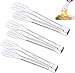 Produktbild AIYoo Küchenzange Premium Packung à 3 × 9,45inch 18/8 (304) Edelstahl Zange Set, Grillzange Kochzange Salatzange Backzange Servierzange Buffetzange Silber Haushaltshelfer Salatgreifer