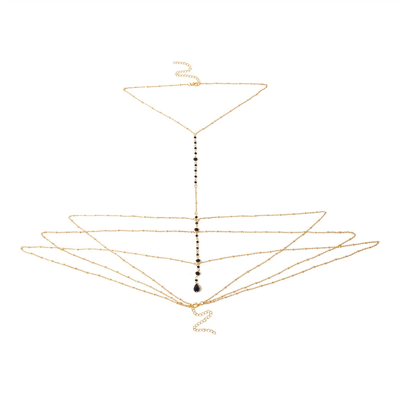 KLXSIVU Luxury Sexy Crystal Tassel Body Bra Chain Jewelry Rhinestone Harness For Women Chest Gift