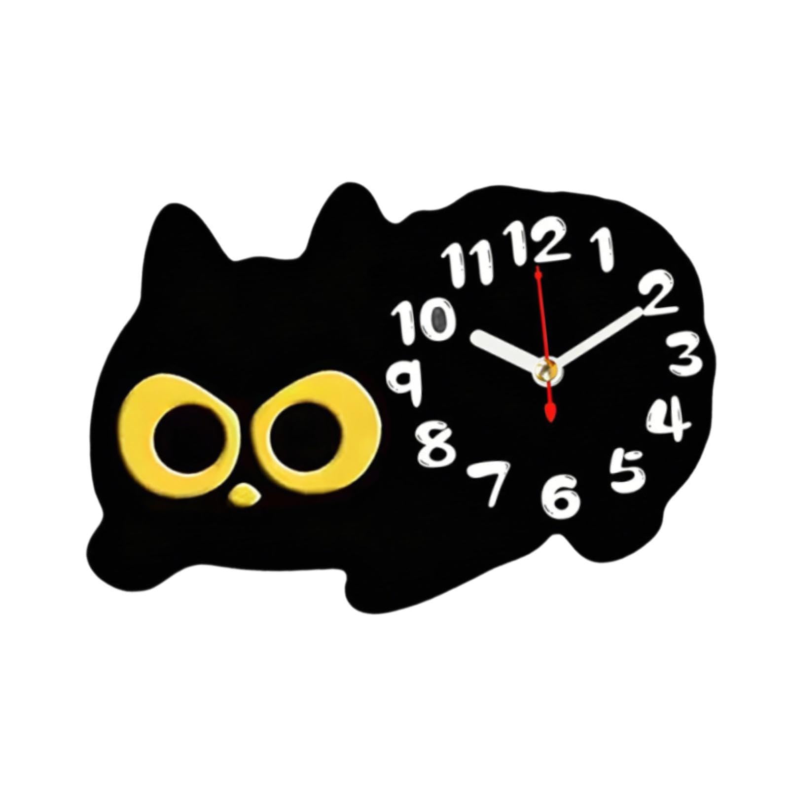 Reloj de mesa silencioso con diseño de gato ideal para trabajar sin ruidos en la oficina
