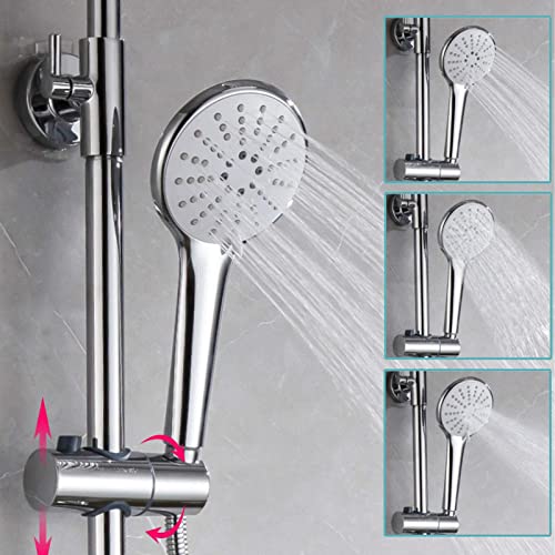Pommeau de douche rond réglable pour éliminer les jets irréguliers - 3