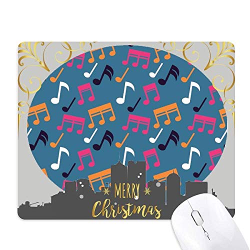 Tapis de souris caoutchouc notes de musique bleu tapis de bureau design Noël