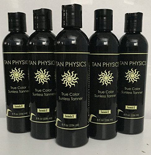 5 bottles (8 fl oz each) Tan Physics True Color Sunless Tanner