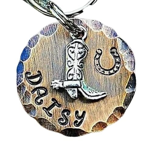 Cowboy Pet Tag, Dog Tag, Pet ID Tag, Western Dog Tag, Cowboy Boot Tag, Pet Tag, Dog Tags, Dog Tags for Dogs, Hand Stamped Tags, Pet Tag, Cat Tag (1.25