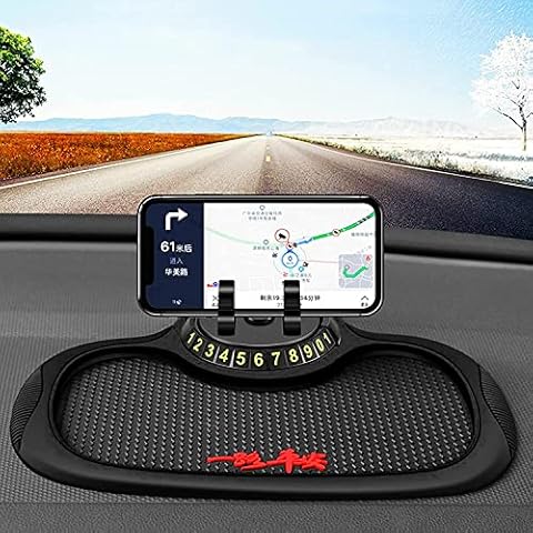 Non-Slip Phone Pad for Car,Non-Slip 3-in-1 Car Phone Pad,Cute Animal Dolls,Car Phone Pad Holder with Universal Cell Phone Holder, Number Plate Stickers, Anti-Slip Mat for Car (B) Cover